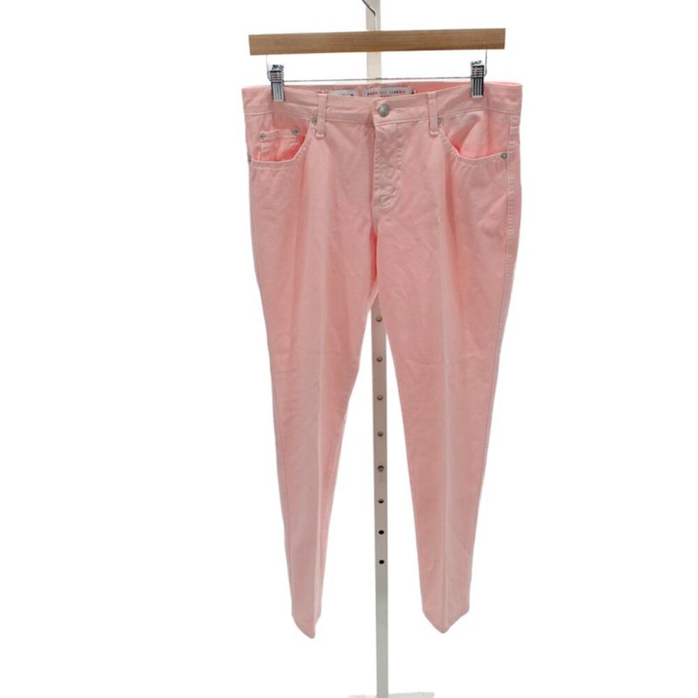 Fabrizio Gianni Jeans Womens Pink Ankle Pants Mid Rise 94% Cotton Size 8